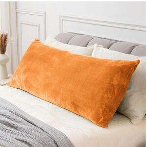 Large Plush Orange Body Pillow Cover